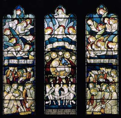 Adoração do Cordeiro, 1884 (vitral) de Henry Holiday