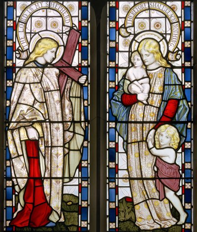 Fé e Caridade, 1871 (vitral) de Henry Holiday