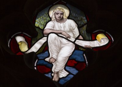 Quatrefoil Tracery Angel, 1882 (vitral) de Henry Holiday
