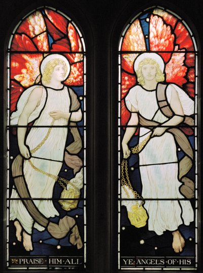 Sensing Angels, 1882 (vitral) de Henry Holiday