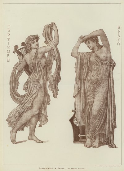 Terpsichore e Erato, de Henry Holiday (gravura) de Henry Holiday