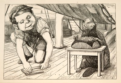 O Castor continuou olhando para o pub do lado oposto. 1876. de Henry Holiday