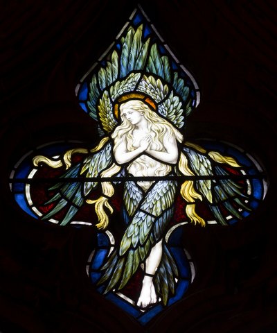 Anjo de rendilhado, 1884 (vitral) de Henry Holiday