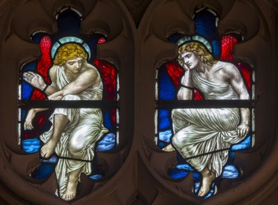 Westminster, st, margaret, james, powell & sons, Henry, feriado, Tracery, anjos, 1883 de Henry Holiday