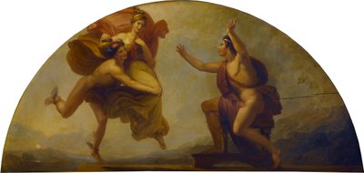 Epimeteu Recebendo Pandora, 1834 (óleo no painel de mogno) de Henry Howard