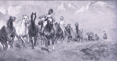 Coolies indianos que tomam remontas a Stellens bosch, de After Pretoria: The Guerilla War publicado por Harmsworth Bros Limited, 1901 de Henry Inglis Jodrel Sheldon Williams