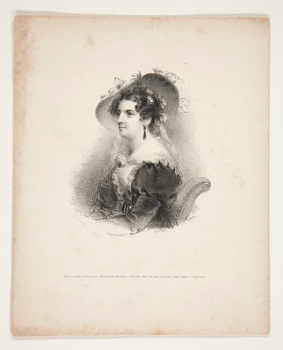 Retrato de meio comprimento de uma jovem de Henry Inman