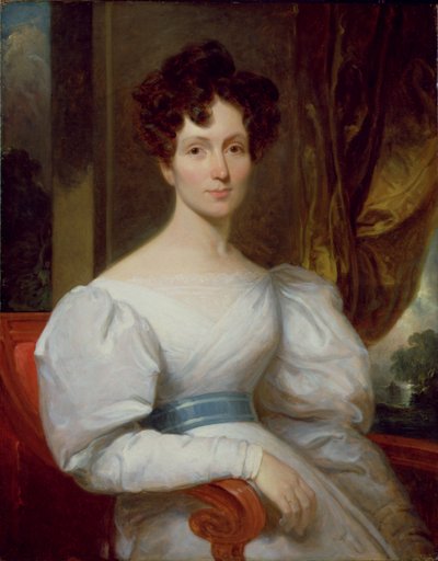 Retrato de Fanny Kemble Butler (1809-93) (óleo sobre tela) de Henry Inman
