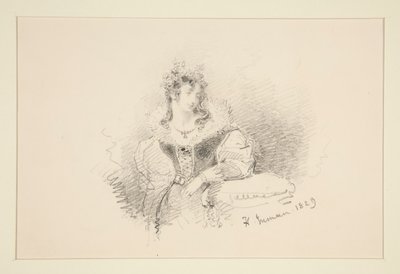 Retrato de uma mulher de Henry Inman