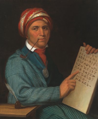 Sequoyah (c. 1770-1843), c.1830 (óleo sobre tela) de Henry Inman