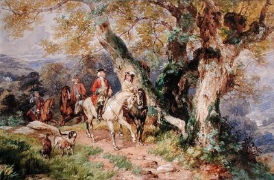Números do Século XVIII em uma Paisagem de Henry James G. Holding