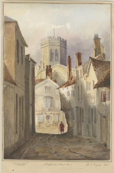 Stafford - [St. Martin "s Lane]: pintura em aquarela, 1844 de Henry James Noyes