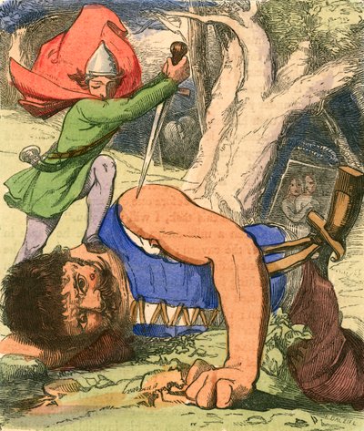 Jack mata um gigante com sua espada de nitidez de Henry James Townsend