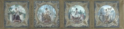 Esboço para a Galeria Lobau da Câmara Municipal de Paris: Poesia. Alegria. La Danse. La Grace, em 1890 (óleo sobre tela) de Henry Jean Louis Boureau