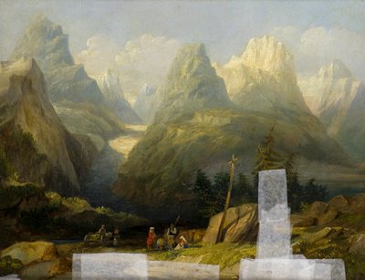 Uma Vista dos Alpes de Henry John (attr. to) Boddington