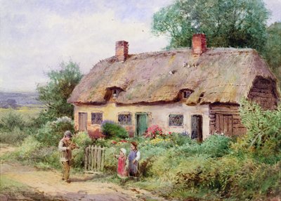 O violinista (aguarela) de Henry John Sylvester Stannard