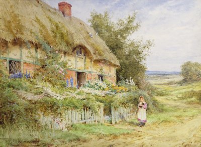 O coelho de estimação (óleo sobre tela) de Henry John Sylvester Stannard