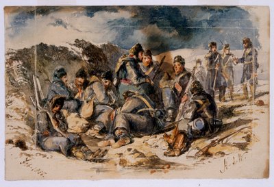 Cena noturna, Sebastopol, 1855 de Henry John Wilkinson