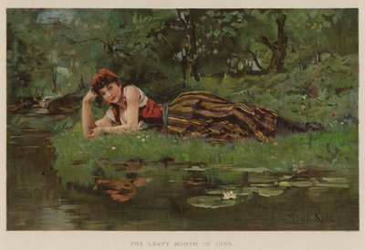 O Mês da Folha de Junho (chromolitho) de Henry John Yeend King