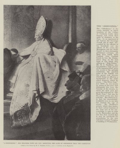 L&39;Obbedienza, Sua Santidade Papa Leão XIII recebendo o Juramento de Obediência dos Cardeais de Henry Jones Thaddeus