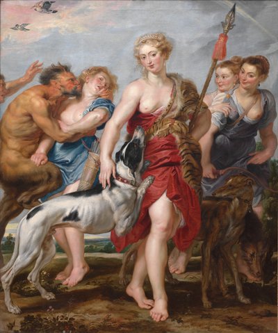 Diana e suas ninfas partindo para a caça de Henry Joseph Redouté