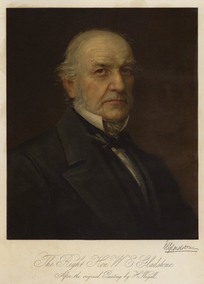 O Honorável Senhor WE Gladstone (cromolito) de Henry Jr. Weigall