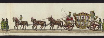 Parte da visão panorâmica de toda a procissão fúnebre de Arthur, Duque de Wellington (aquatinta colorida) de Henry Jr and Sala Alken