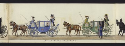 Parte da visão panorâmica de toda a procissão fúnebre de Arthur, Duque de Wellington (aquatinta colorida) de Henry Jr and Sala Alken