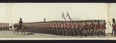 Parte da visão panorâmica de toda a procissão fúnebre de Arthur, Duque de Wellington (aquatinta colorida) de Henry Jr and Sala Alken