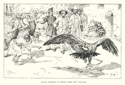 Dumas chega a Stora com os seus abutres (gravura) de Henry Justice Ford
