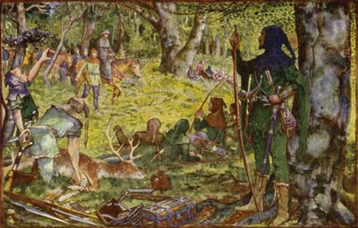 Como o rei, disfarçado de abade, visitou Robin sob a árvore Greenwood de Henry Justice Ford