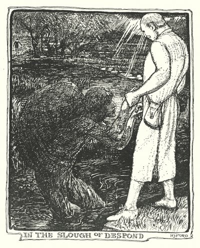 Ilustração para O Progresso do Peregrino de John Bunyan (litografia) de Henry Justice Ford