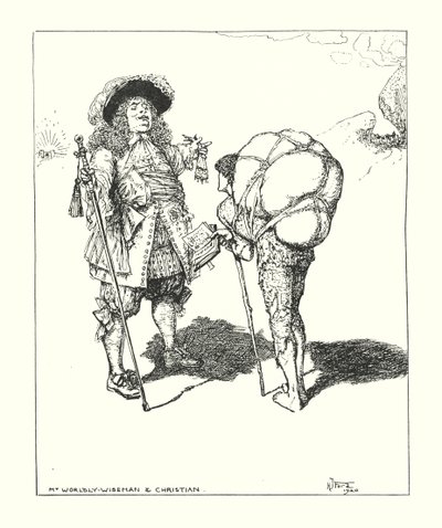 Ilustração para O Progresso do Peregrino de John Bunyan (litografia) de Henry Justice Ford