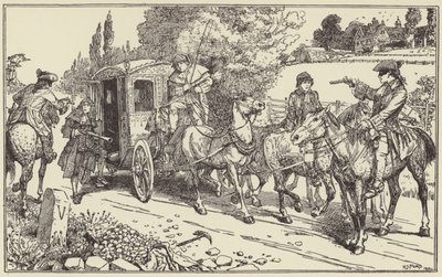 Maclean e Plunket param a carruagem de Lord Eglinton de Henry Justice Ford