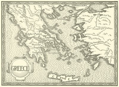 Mapa da Grécia de Henry Justice Ford