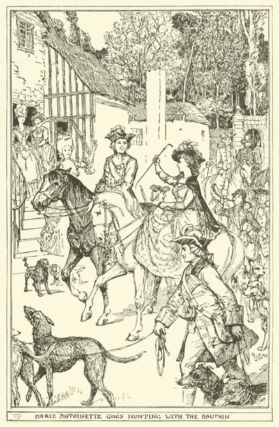Marie Antoinette vai caçar com o dauphin de Henry Justice Ford