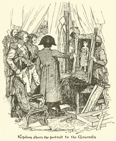 Napoleão mostra o retrato aos generais de Henry Justice Ford