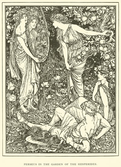 Perseu no Jardim das Hespérides de Henry Justice Ford