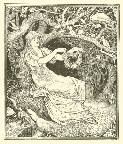 Príncipe Narciso e a Princesa Potentilla (gravura) de Henry Justice Ford