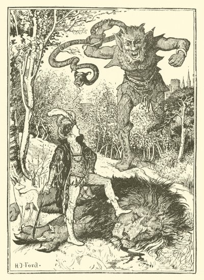 Príncipe Vivien e Princesa Plácida (gravura) de Henry Justice Ford