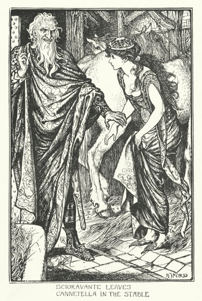 Scioravante Deixa Cannetella no Estábulo (gravura) de Henry Justice Ford