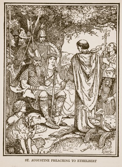 Pregação de Santo Agostinho a Ethelbert, ilustração de 
