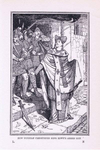 St Dunstan assustou homens armados do rei Edwys, 1912 de Henry Justice Ford