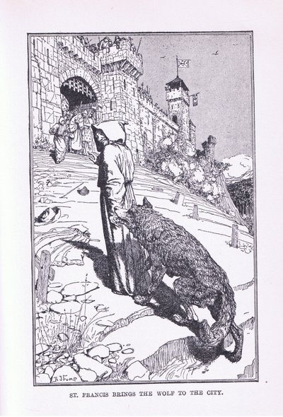 São Francisco traz o lobo para a cidade, 1912 de Henry Justice Ford