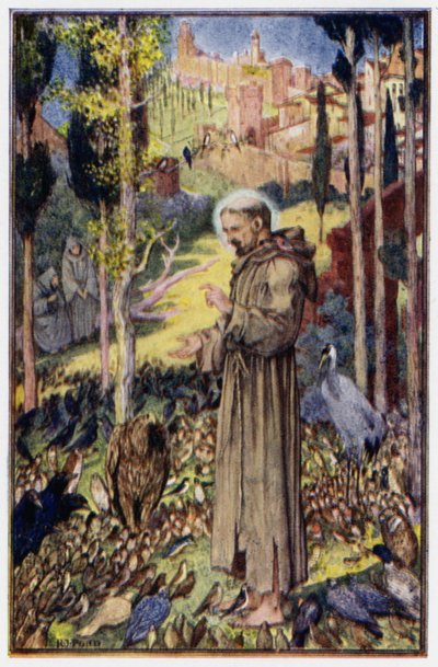 "São Francisco prega aos pássaros" de Henry Justice Ford