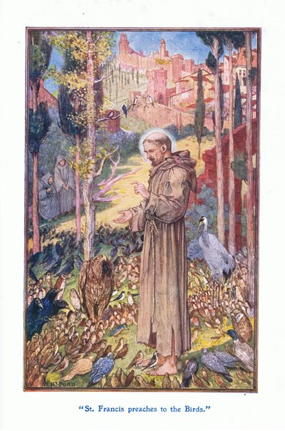 São Francisco prega aos pássaros, 1912 de Henry Justice Ford