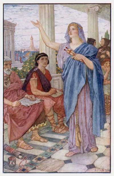 Synesius assiste às palestras de Hypatia de Henry Justice Ford