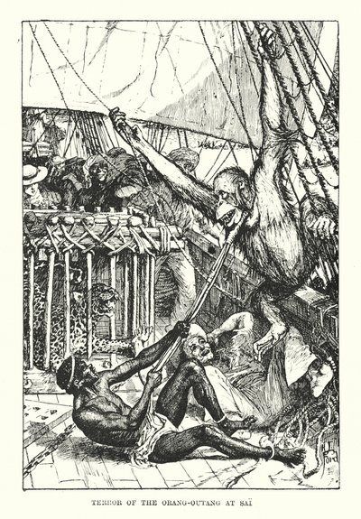 Terror do orangotango em Sai (gravura) de Henry Justice Ford
