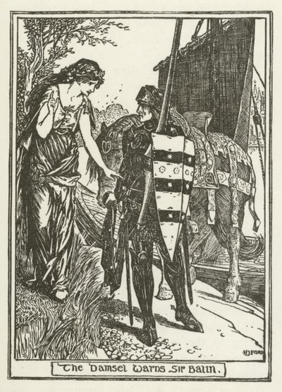 A donzela adverte Sir Balin de Henry Justice Ford