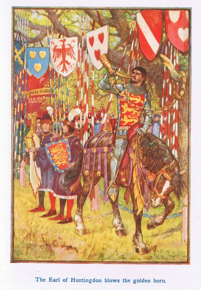 O conde de Huntingdon sopra o chifre de ouro de Henry Justice Ford